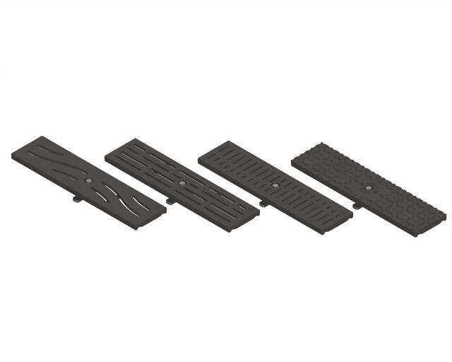 Different Styles of Black T-06 Trench Drains